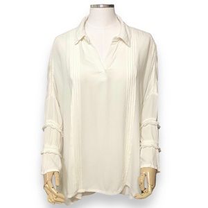 RD STYLE Gauzy Boho Split Neck Tunic